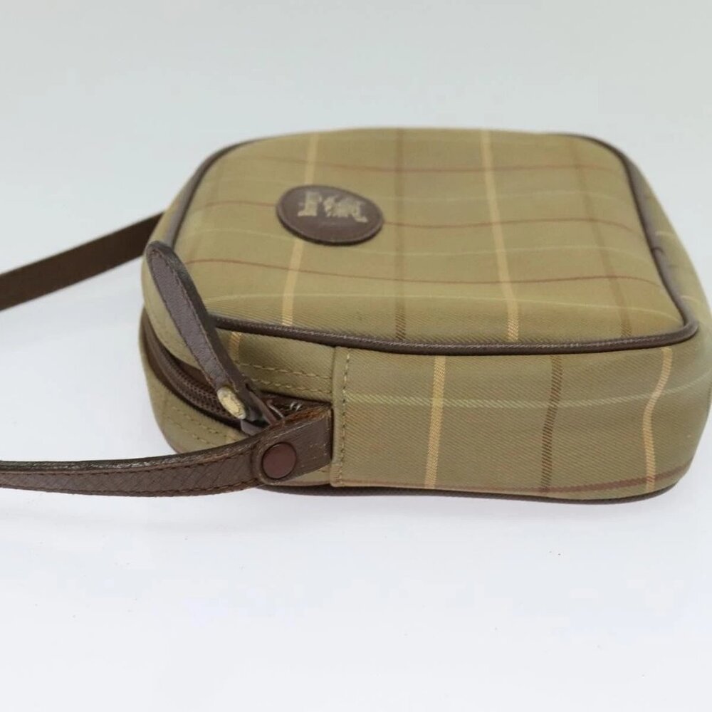 Burberrys Nova Check Shoulder Bag Canvas Beige Auth bs27696 - Picture 4 of 15